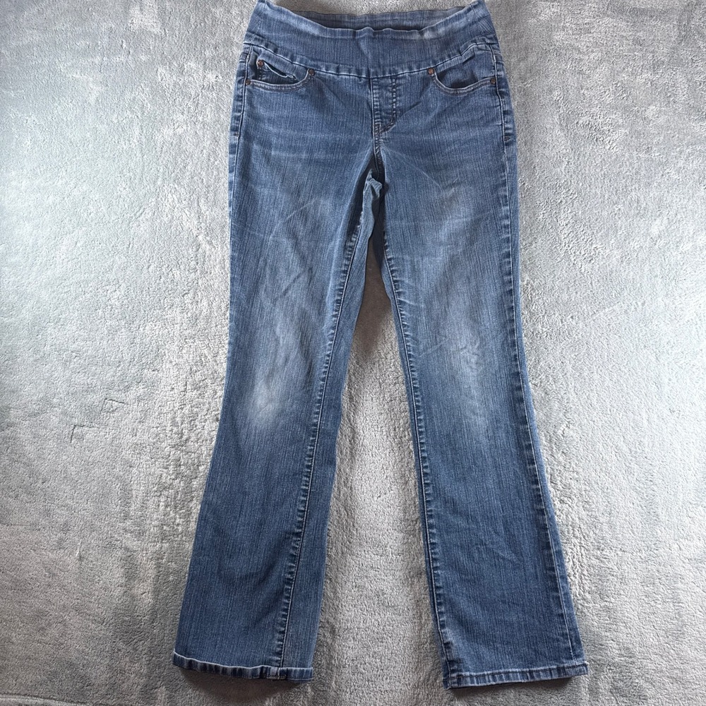 2000s Y2K Jag Jeans Womens 10S Blue‎ High Rise Bootcut Pull On Denim Jeans Wash